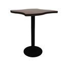 Proof 30" Wave Pedestal Counter Table with Round Steel Base HPL Top
