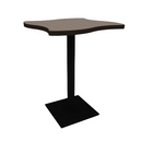 Proof 30" Wave Pedestal Counter Table with Square Steel Base HPL Top