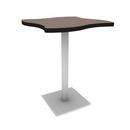 Proof 30" Wave Pedestal Counter Table with Square Steel Base HPL Top