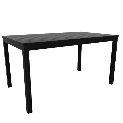 Eveleen 32" x 55" Rectangle Cafe Table Indoor / Outdoor Synthetic Polymer Aluminum Frame
