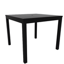 Eveleen 35" x 35" Square Cafe Table Indoor / Outdoor Synthetic Polymer Aluminum Frame