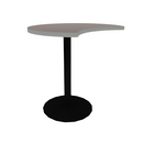 Proof 36" Crescent Pedestal Counter Table with  Round Base HPL Top