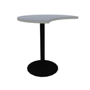Proof 36" Crescent Pedestal Counter Table with  Round Base HPL Top
