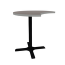 Proof 36" Crescent Pedestal Counter Table with  X-Base HPL Top