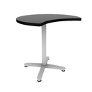 Proof 36" Crescent Pedestal Cafe Table with Cast Iron Arched Base TFL Top T Mold Edge