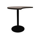 Proof 36" Crescent Pedestal Counter Table with Round Steel Base HPL Top