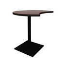 Proof 36" Crescent Pedestal Counter Table with Square Steel Base HPL Top