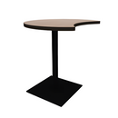 Proof 36" Crescent Pedestal Counter Table with Square Steel Base HPL Top