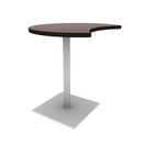 Proof 36" Crescent Pedestal Counter Table with Square Steel Base HPL Top