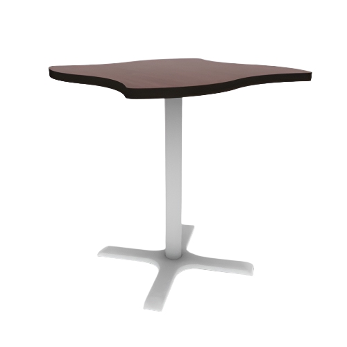Proof 36" Wave Pedestal Counter Table with X-Base HPL Top