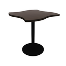 Proof 36" Wave Pedestal Cafe Table with Round Steel Base TFL Top T Mold Edge