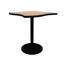 Proof 36" Wave Pedestal Counter Table with Round Steel Base HPL Top