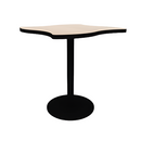 Proof 36" Wave Pedestal Counter Table with Round Steel Base HPL Top