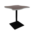 Proof 36" Wave Pedestal Cafe Table with Square Steel Base TFL Top