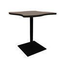 Proof 36" Wave Pedestal Counter Table with Square Steel Base HPL Top