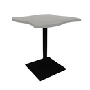 Proof 36" Wave Pedestal Cafe Table with Square Steel Base TFL Top