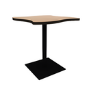 Proof 36" Wave Pedestal Counter Table with Square Steel Base HPL Top