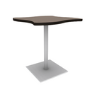 Proof 36" Wave Pedestal Counter Table with Square Steel Base HPL Top