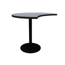Proof 42" Crescent Pedestal Counter Table with Round Base HPL Top