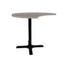 Proof 42" Crescent Pedestal Counter Table with X-Base HPL Top