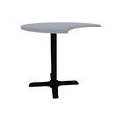 Proof 42" Crescent Pedestal Counter Table with X-Base HPL Top