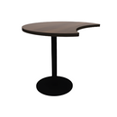 Proof 42" Crescent Pedestal Counter Table with Round Steel Base HPL Top