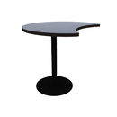 Proof 42" Crescent Pedestal Counter Table with Round Steel Base HPL Top