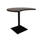 Proof 42" Crescent Pedestal Counter Table with Square Steel Base HPL Top