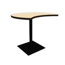 Proof 42" Crescent Pedestal Counter Table with Square Steel Base HPL Top