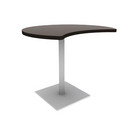 Proof 42" Crescent Pedestal Counter Table with Square Steel Base HPL Top