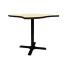 Proof 42" Wave Pedestal Counter Table with X-Base HPL Top