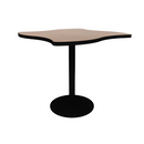 Proof 42" Wave Pedestal Counter Table with Round Steel Base HPL Top