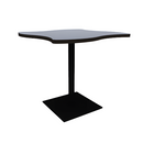 Proof 42" Wave Pedestal Counter Table with Square Steel Base HPL Top