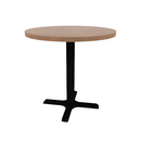 Proof 30" Dia Round Pedestal Cafe Table with X-Base TFL Top 3MM PVC Edge