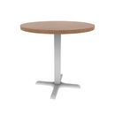 Proof 30" Dia Round Pedestal Cafe Table with X-Base TFL Top 3MM PVC Edge