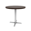 Proof 30" Dia Round Pedestal Cafe Table with X-Base TFL Top 3MM PVC Edge