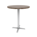 Proof 30" Round Pedestal Counter Table with X-Base TFL Top