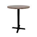 Proof 30" Round Pedestal Counter Table with X-Base TFL Top