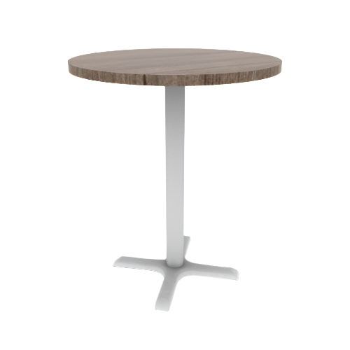 Proof 30" Round Pedestal Counter Table with X-Base TFL Top