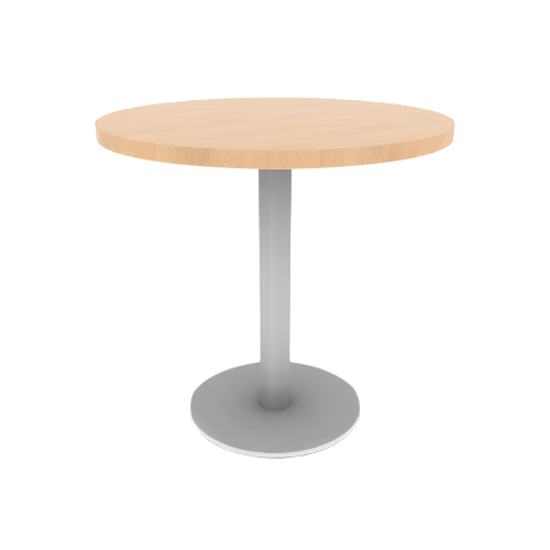 Proof 30" Dia Round Pedestal Cafe Table with Round Steel Base TFL Top 3MM PVC Edge