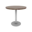 Proof 30" Dia Round Pedestal Cafe Table with Round Steel Base TFL Top 3MM PVC Edge