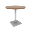 Proof 30" Dia Round Pedestal Cafe Table with Square Steel Base TFL Top 3MM PVC Edge