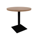 Proof 30" Dia Round Pedestal Cafe Table with Square Steel Base TFL Top 3MM PVC Edge