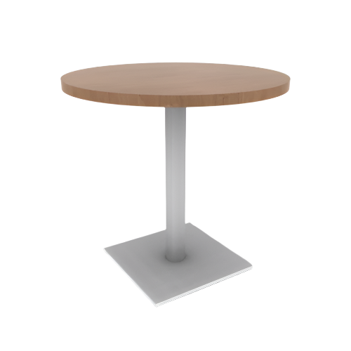Proof 30" Dia Round Pedestal Cafe Table with Square Steel Base TFL Top 3MM PVC Edge