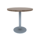 Proof 30" Dia Round Pedestal Cafe Table with Round Stainless Steel Base TFL Top 3MM PVC Edge