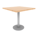 Proof 30" Square Pedestal Cafe Table with Cast Iron Round Base TFL Top 3MM PVC Edge
