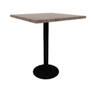 Proof 30" Square Pedestal Counter Table with Round Base TFL Top