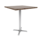 Proof 30" Square Pedestal Counter Table with X-Base TFL Top