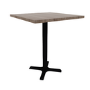Proof 30" Square Pedestal Counter Table with X-Base TFL Top
