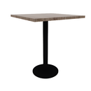 Proof 30" Square Pedestal Counter Table with Round Steel Base TFL Top